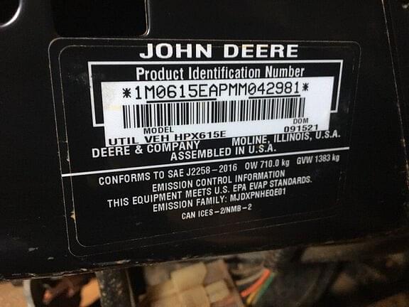 Image of John Deere HPX615E equipment image 2