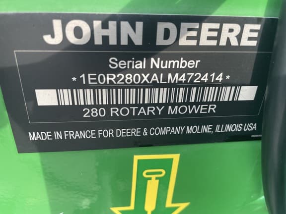Image of John Deere R280 equipment image 3