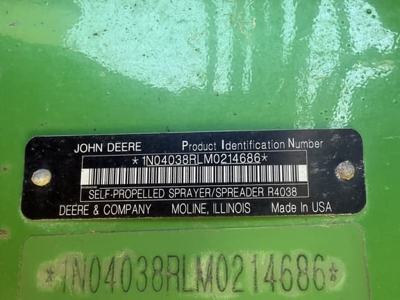 Image of John Deere R4038 equipment image 2