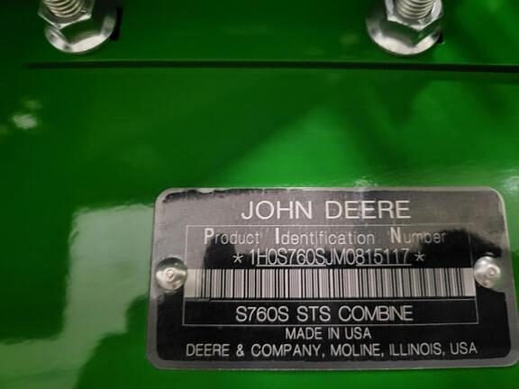 Image of John Deere S760 equipment image 3