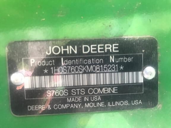 Image of John Deere S760 equipment image 1