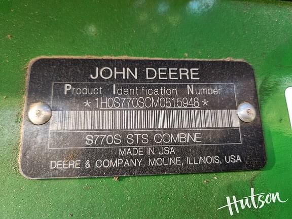 Image of John Deere S770 equipment image 2