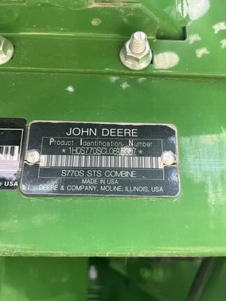 Image of John Deere S770 equipment image 3