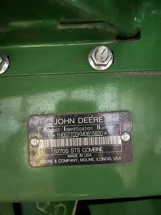 Image of John Deere S770 equipment image 2