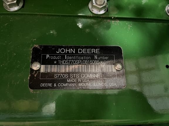 Image of John Deere S770 equipment image 4