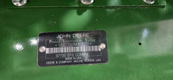 Image of John Deere S770 equipment image 2