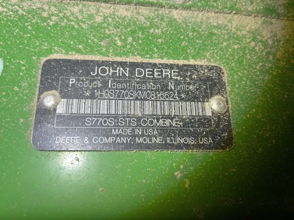 Image of John Deere S770 equipment image 2