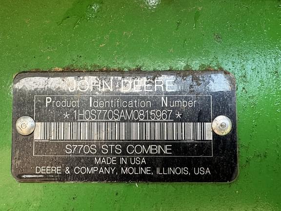 Image of John Deere S770 equipment image 3