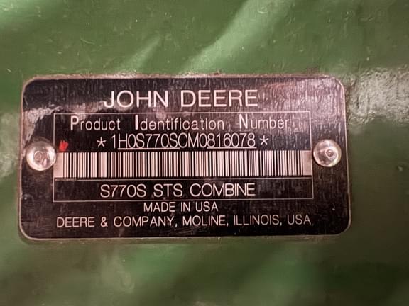 Image of John Deere S770 equipment image 3