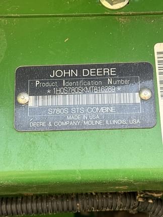 Image of John Deere S780 equipment image 2