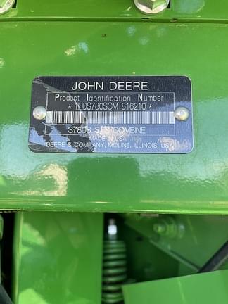 Image of John Deere S780 equipment image 2