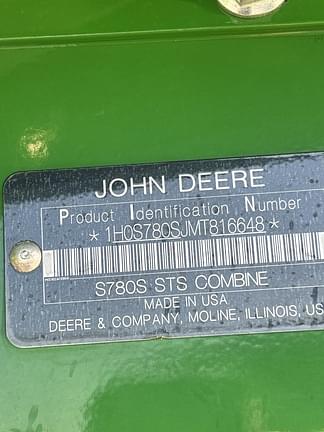 Image of John Deere S780 equipment image 2
