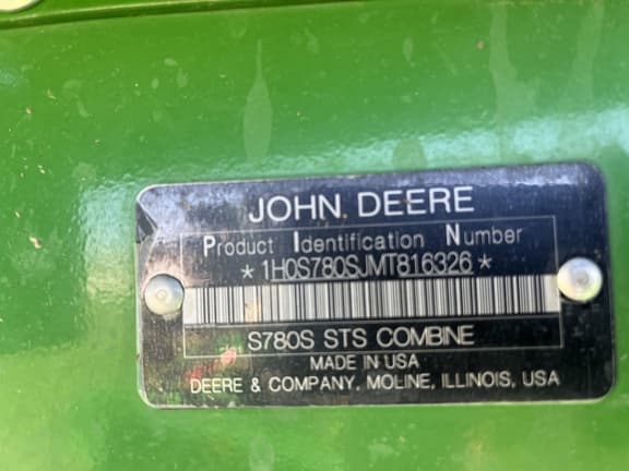 Image of John Deere S780 Primary image