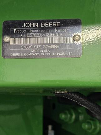 Image of John Deere S780 equipment image 4