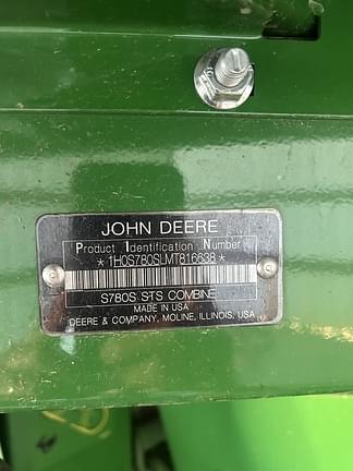 Image of John Deere S780 equipment image 1