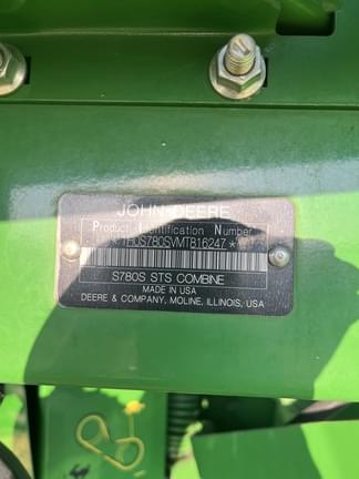 Image of John Deere S780 equipment image 3