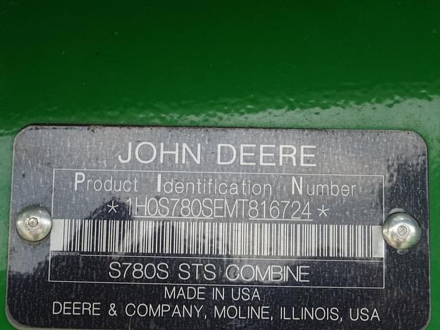 Image of John Deere S780 equipment image 4