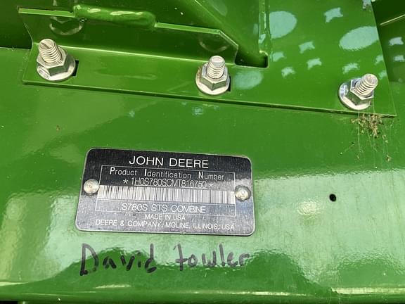 Image of John Deere S780 equipment image 1