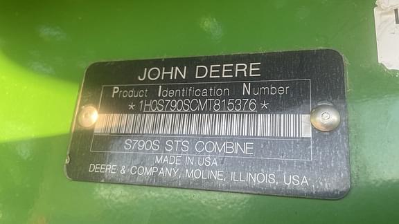 Image of John Deere S790 equipment image 3