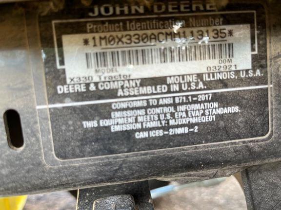 Image of John Deere X330 equipment image 4