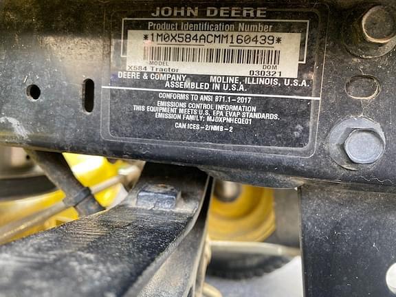 Image of John Deere X584 equipment image 4