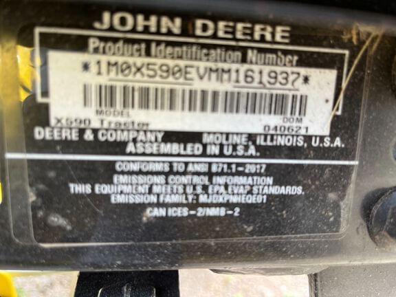 Image of John Deere X590 equipment image 4