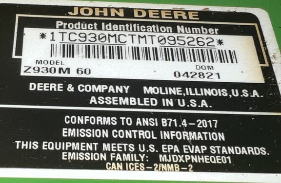 Image of John Deere Z930M equipment image 4