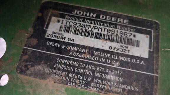 2021 John Deere Z930M Equipment Image0