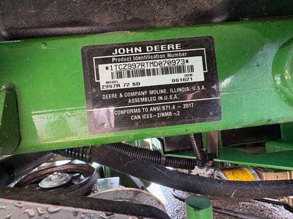 Image of John Deere Z997R equipment image 4