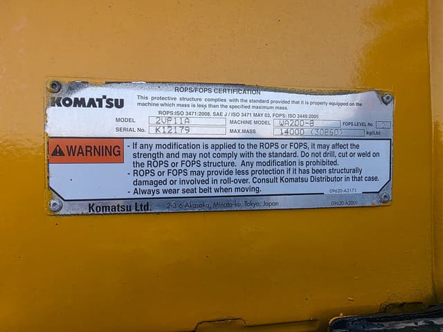 Image of Komatsu WA200 equipment image 4