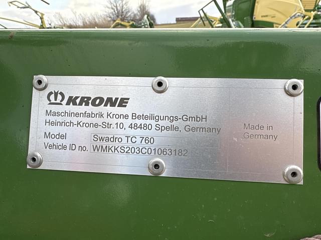 Image of Krone Swadro TC760 equipment image 4