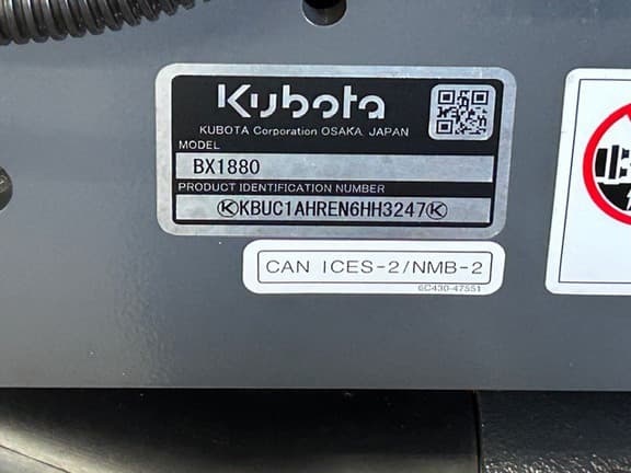 Image of Kubota BX1880 equipment image 4