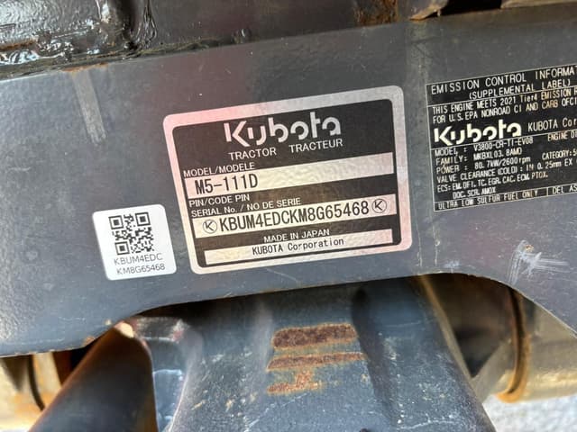 Image of Kubota M5-111D equipment image 3