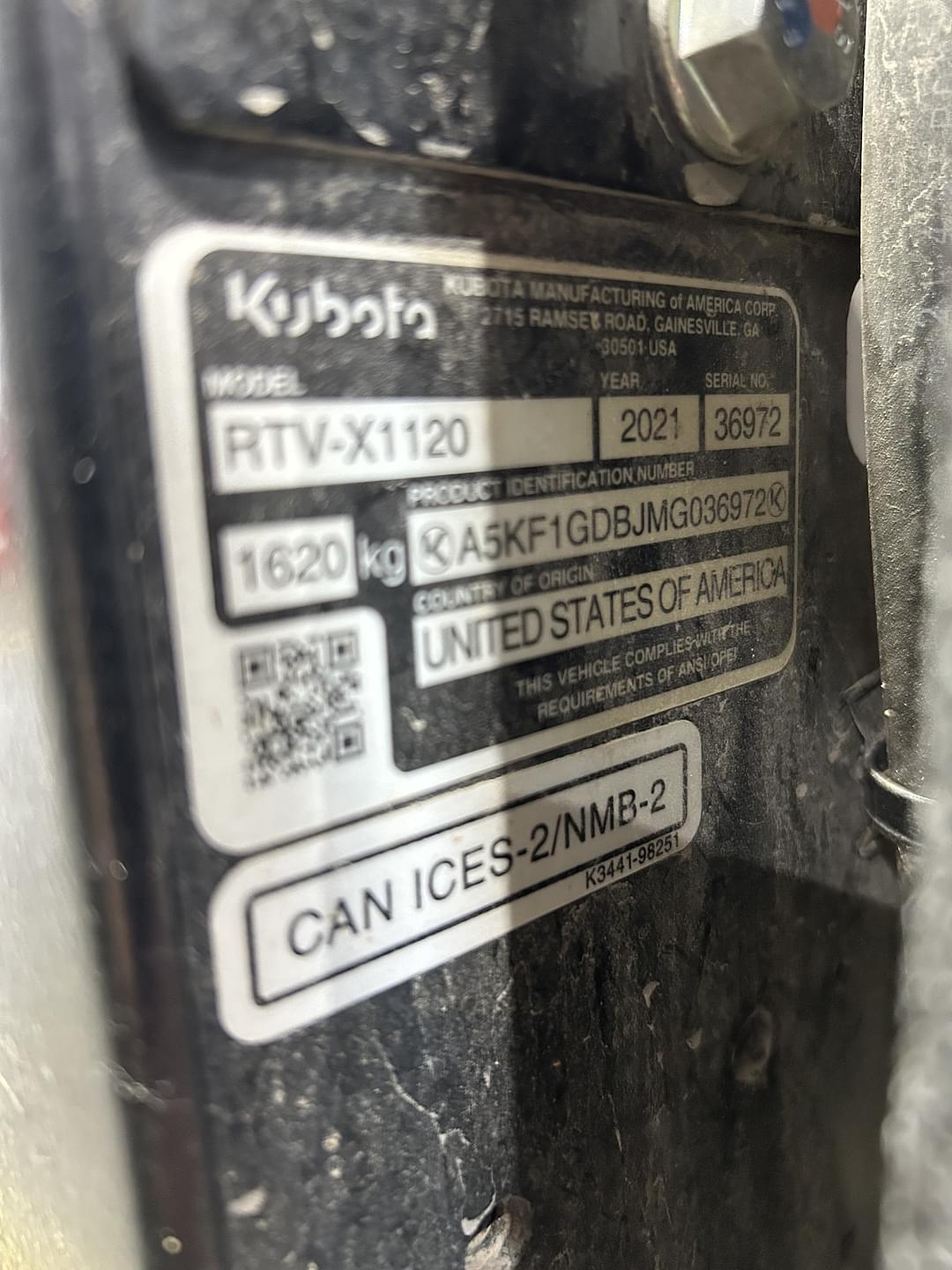 Image of Kubota RTV X1120 Image 1