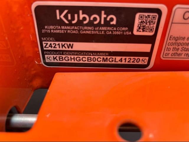 Image of Kubota Z421 equipment image 4