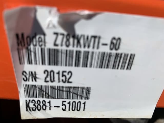 Image of Kubota Z781KWTI-60 equipment image 1