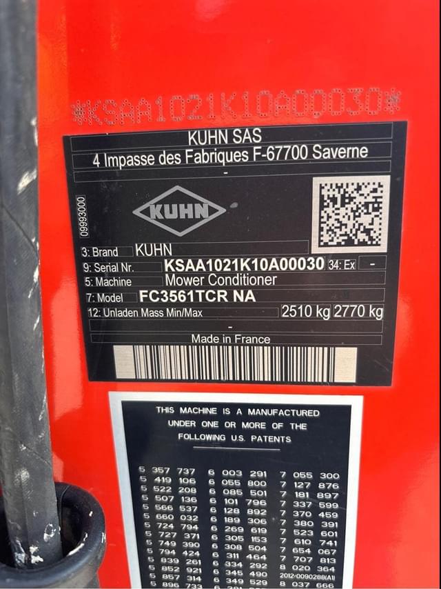 Image of Kuhn FC3561TCR equipment image 2