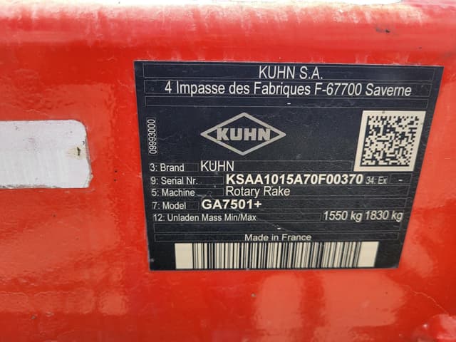 Image of Kuhn GA7501+ equipment image 4