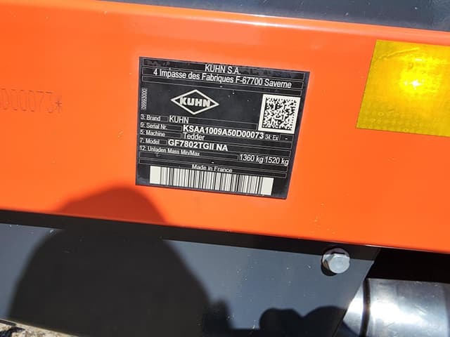 Image of Kuhn GF7802T GII equipment image 1