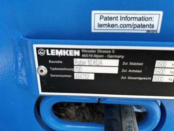 Image of Lemken Rubin 10/700 equipment image 1