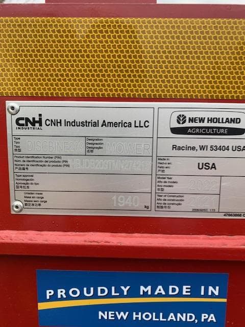 Image of New Holland Discbine 209 equipment image 1