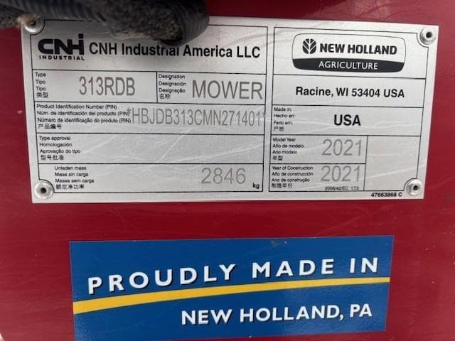 Image of New Holland 313 equipment image 2