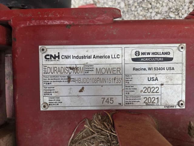 Image of New Holland Duradisc 108M equipment image 4