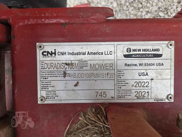 Image of New Holland Duradisc 108M equipment image 4