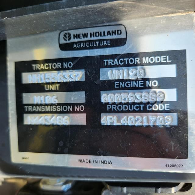 Image of New Holland Workmaster 120 equipment image 2