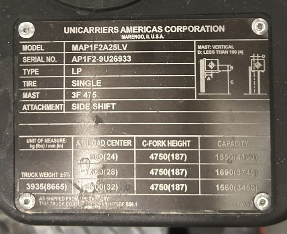 Image of Unicarriers AF50LP Image 1