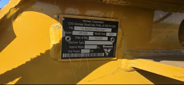 Image of Vermeer VR1428 equipment image 1