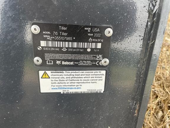 Image of Bobcat 76 Tiller equipment image 2