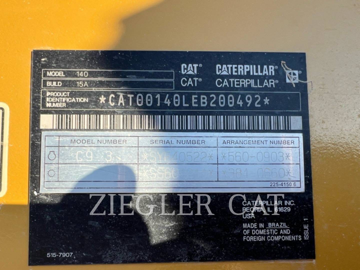 2022 Caterpillar 140 Equipment Image0