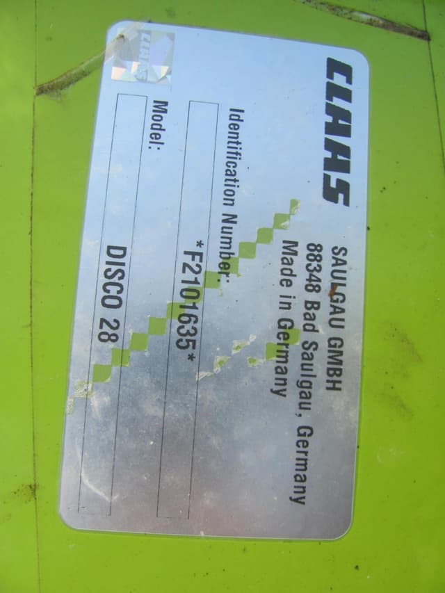 Image of CLAAS Disco 28 equipment image 1